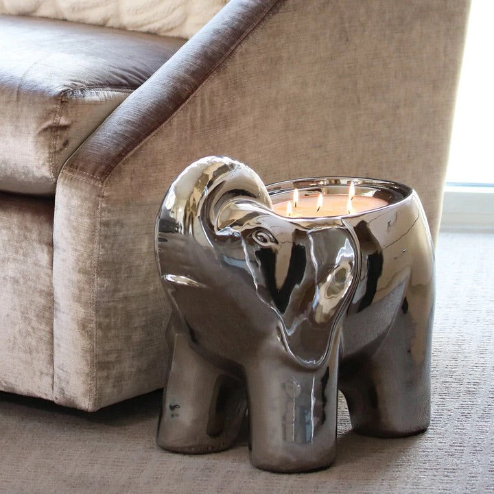 Metallic Silver Grand Elephant